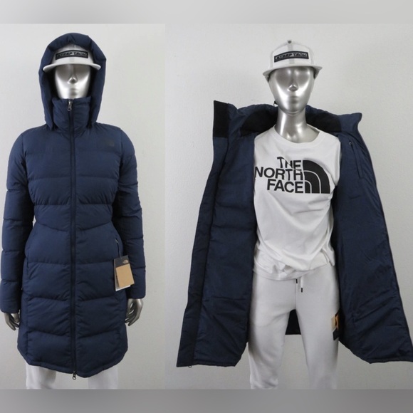 THE NORTH FACE 💅❄️ Metropolis Summit Navy Blue 600 Down Parka Coat Plus Size 2X - Picture 4 of 16